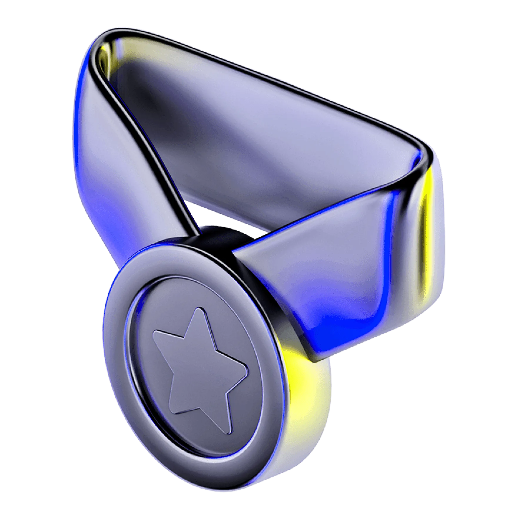 Imagem de uma medalha em 3D